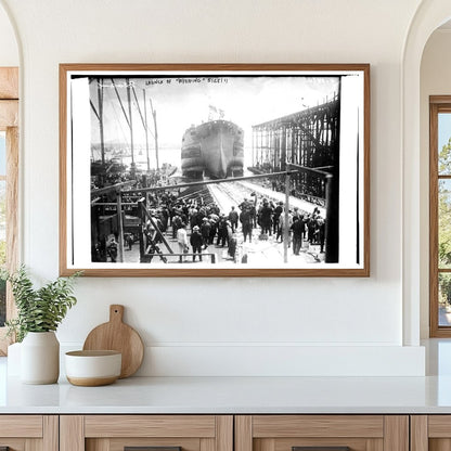 Historic Launch of the Steamboat Wyoming, 1911