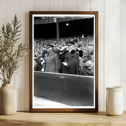 Historic 1925 Baseball Game with Military Leaders