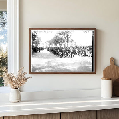 1925 Canadian Black Watch Pipers in Full Regalia