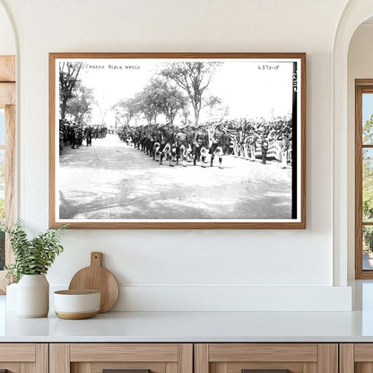 1925 Canadian Black Watch Pipers in Full Regalia
