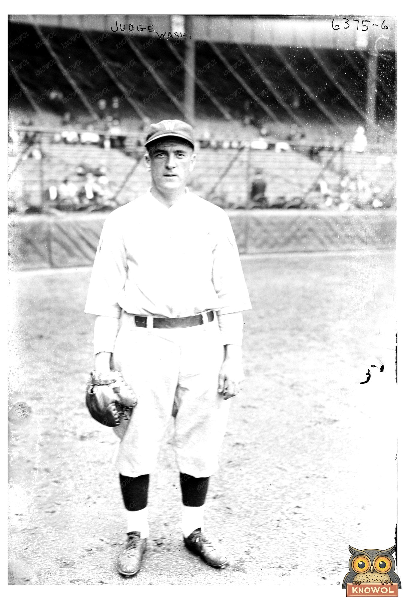 1925 Washington Senators Star: Joe Judge Baseball Action