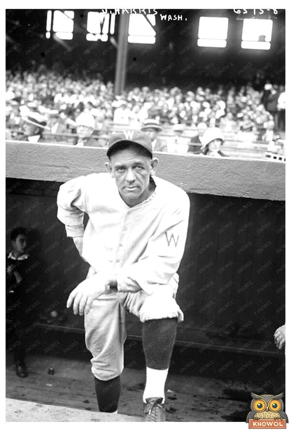 1925 Baseball Star Joe Harris in Action, Washington AL