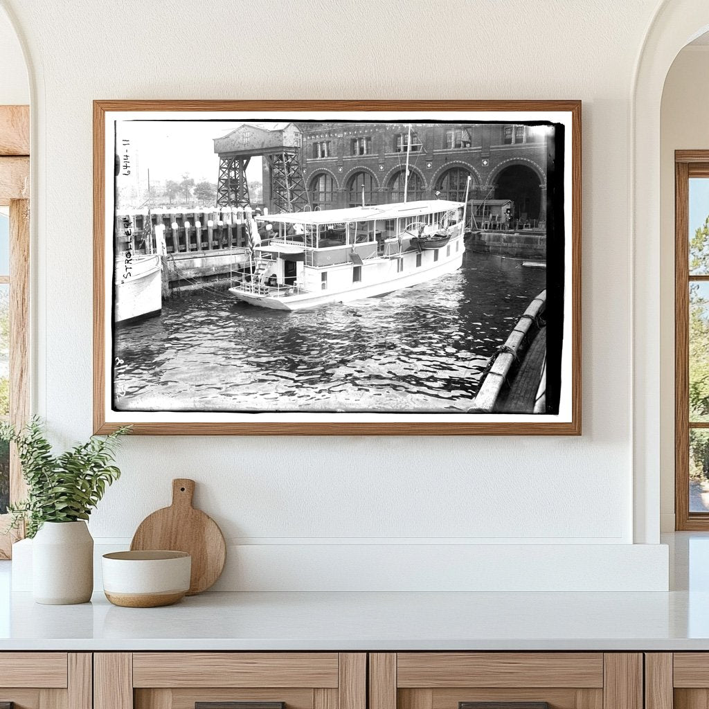 1925 Street Scene Featuring Vintage Baby Stroller