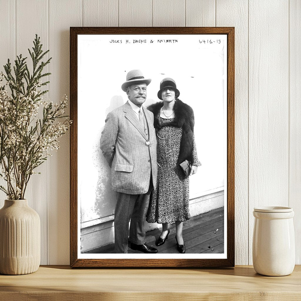 Elegant Portrait of Financier Jules H. Bache & Companion