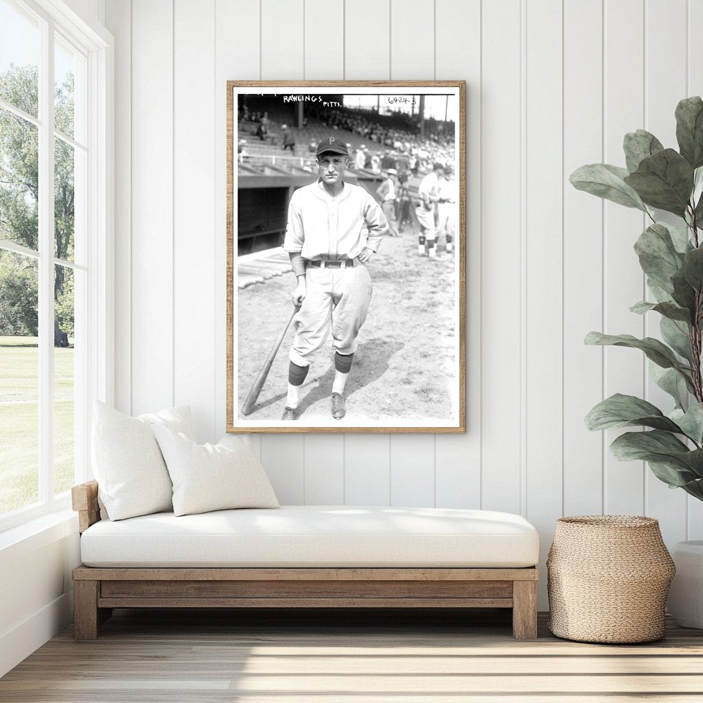1925 Pittsburgh Pirates Star: Johnny Rawlings Action Shot