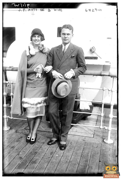 Elegant 1925 Portrait of a Notable Couple