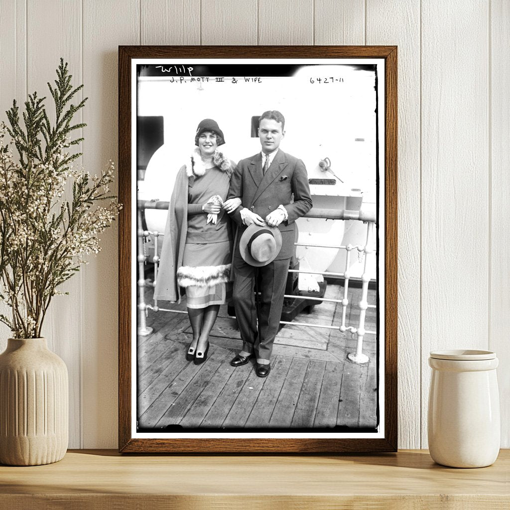 Elegant 1925 Portrait of a Notable Couple