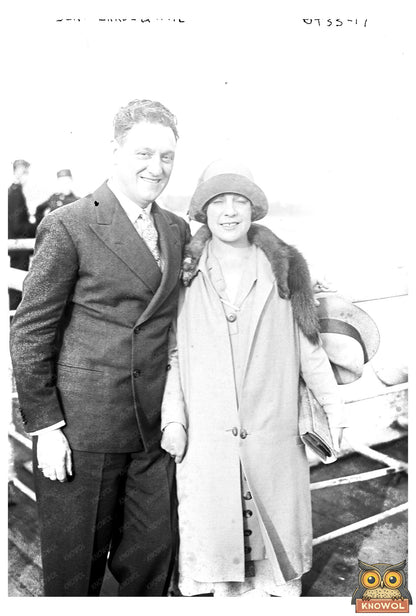 1920s Couple Portrait: Vintage Charm of Bert & Wife