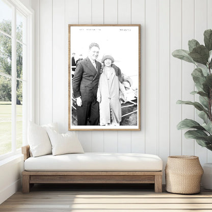 1920s Couple Portrait: Vintage Charm of Bert & Wife