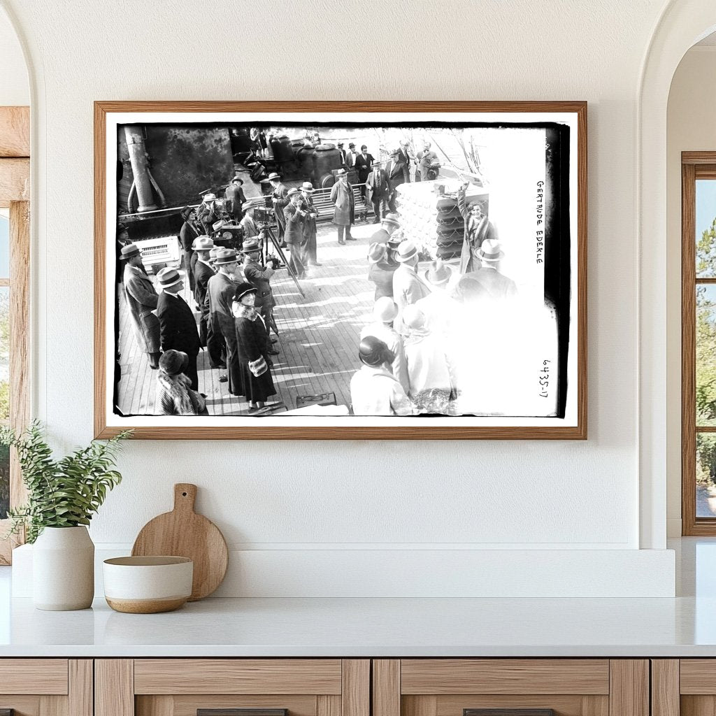 Historic Portrait of Gertrude Ederle, Swimmer Pioneer