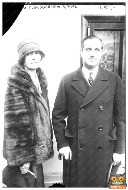Early 20th Century Elegance: Guggenheim Couple Portrait