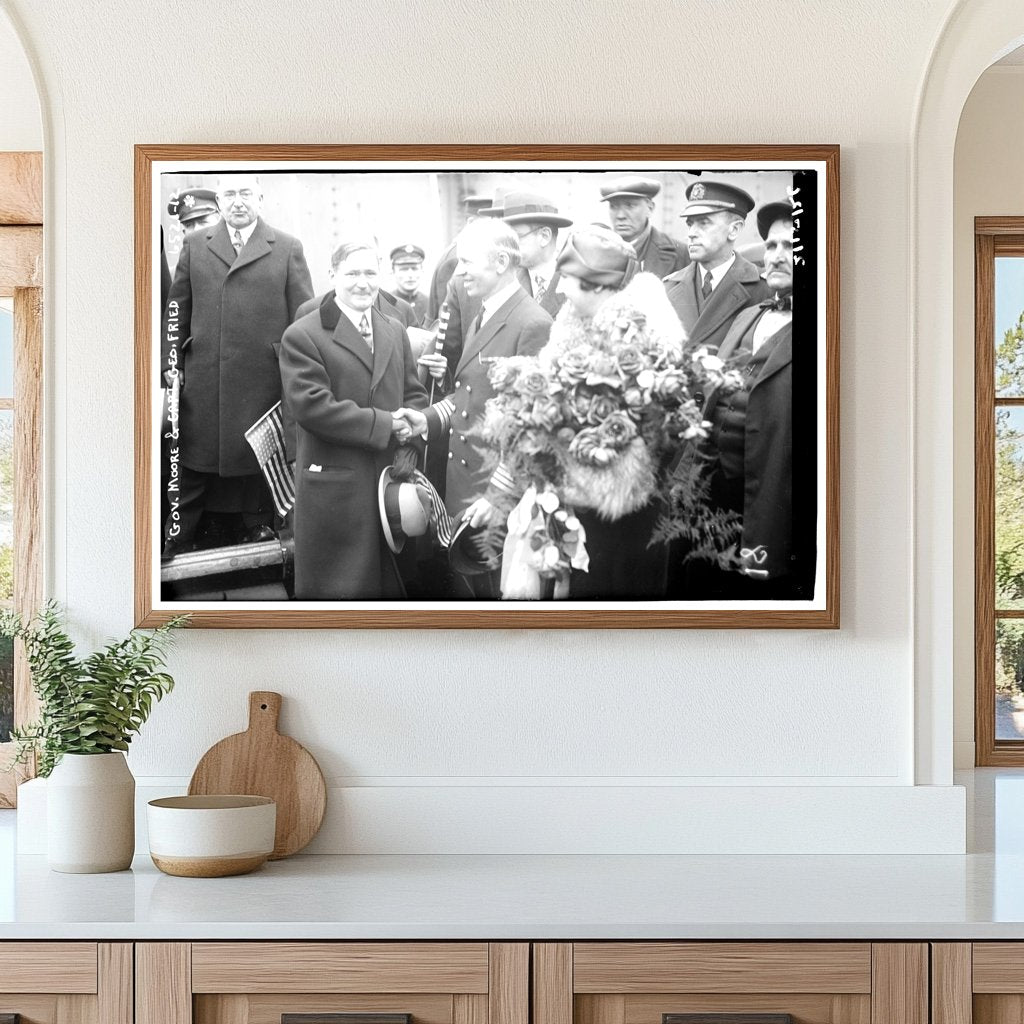 Historic Meeting of Virginia Governor and Captain 1926