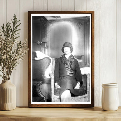 Elegant Portrait of Early 20th Century Socialite