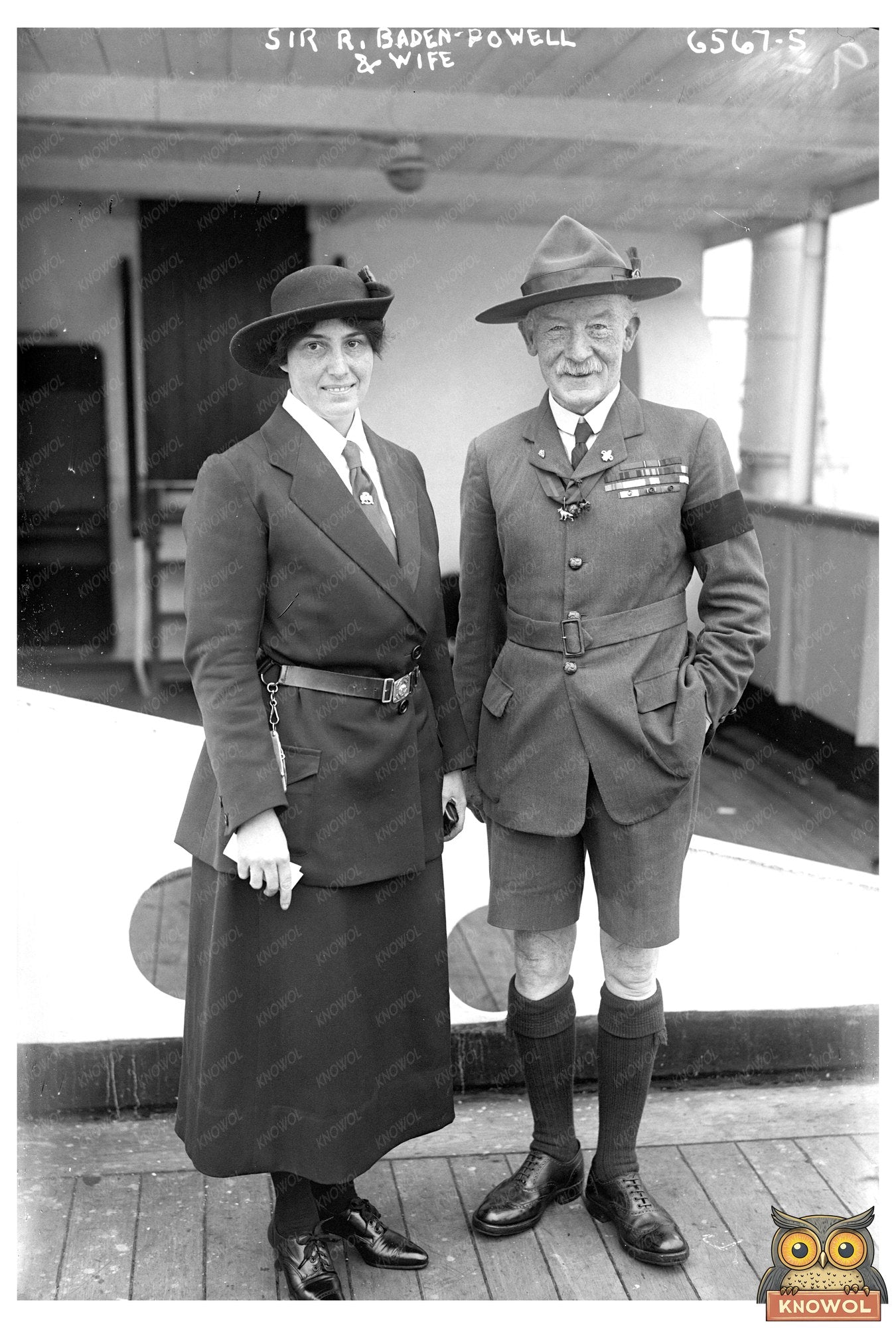 1926 Portrait of Boy Scouts Founder and His Wife