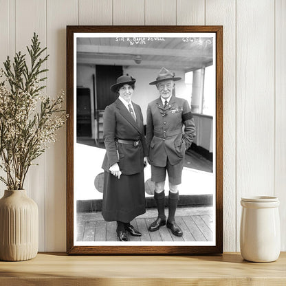 1926 Portrait of Boy Scouts Founder and His Wife