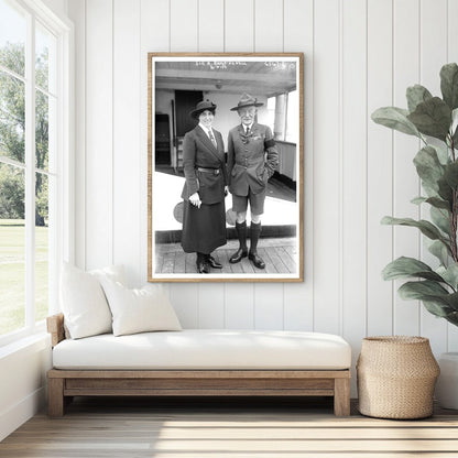 1926 Portrait of Boy Scouts Founder and His Wife