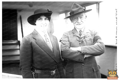 1926 Portrait of Boy Scouts Founder with His Wife