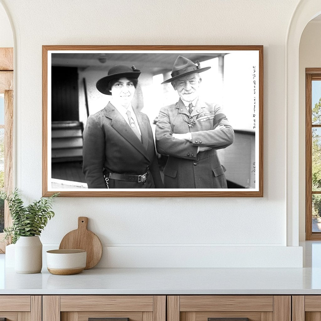 1926 Portrait of Boy Scouts Founder with His Wife