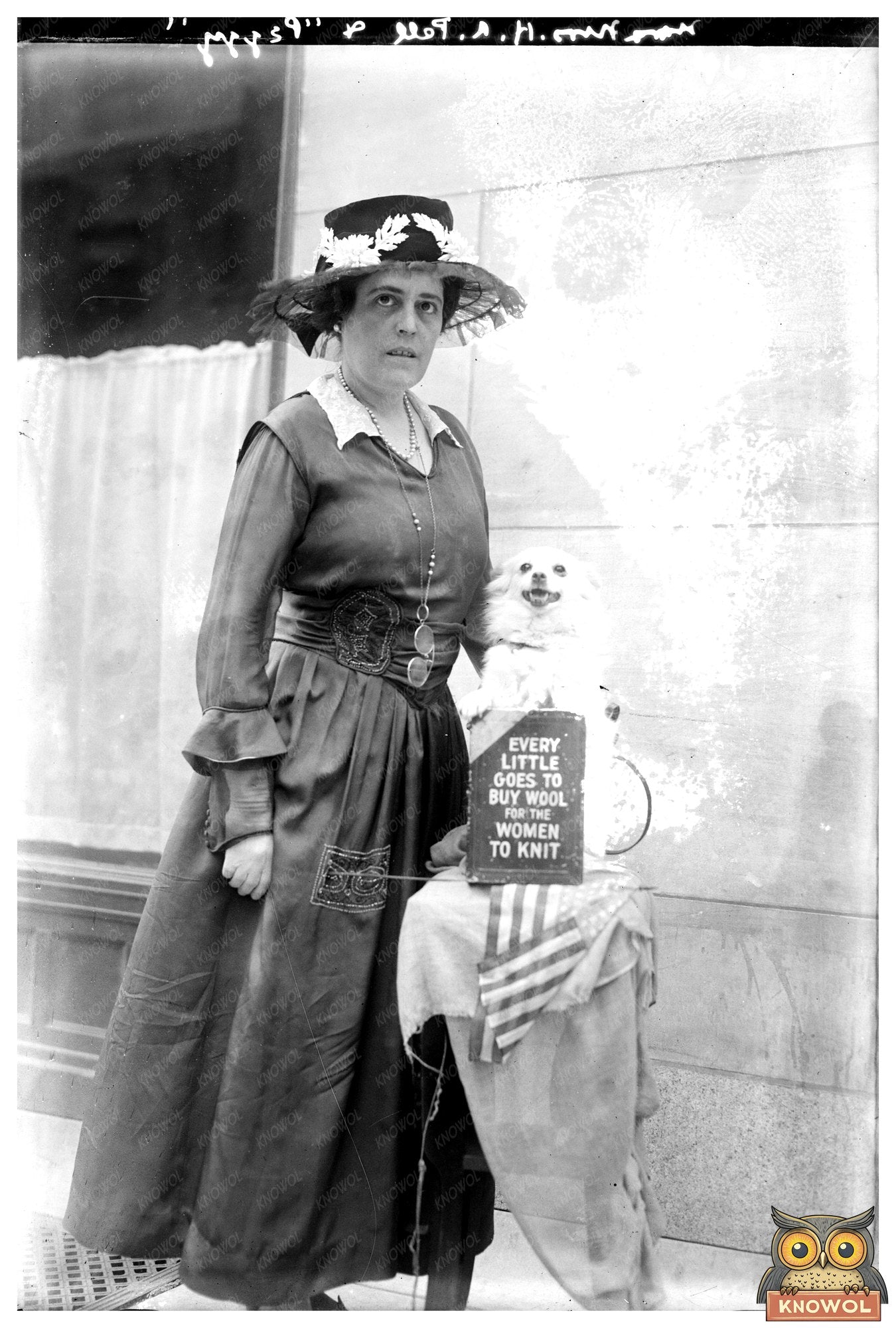 Elegant Mrs. H.A. Pell with Beloved Peggy, 1918
