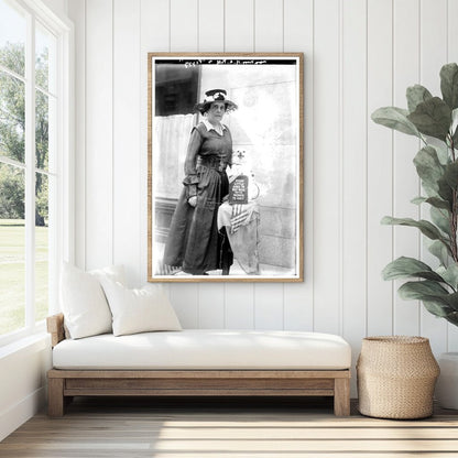 Elegant Mrs. H.A. Pell with Beloved Peggy, 1918