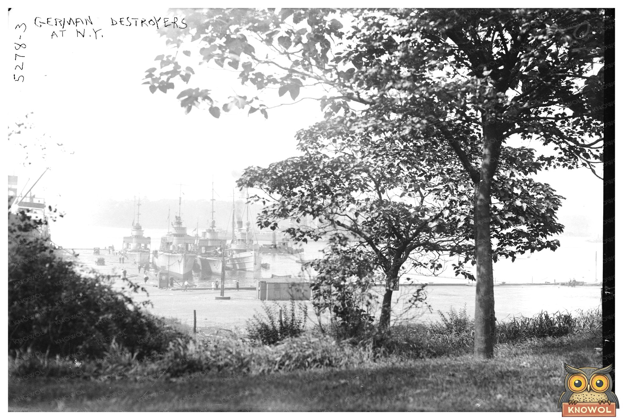 German Destroyers Docked in Historic New York Harbor