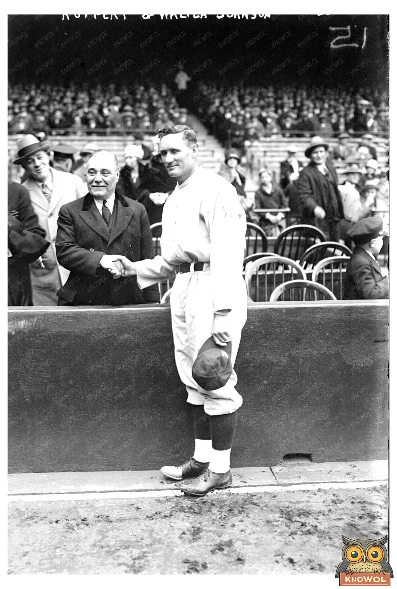 1925 Baseball Iconic Meeting: Ruppert & Johnson