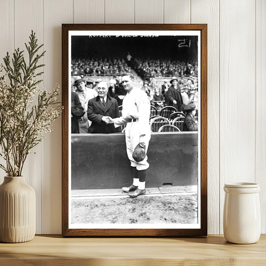1925 Baseball Iconic Meeting: Ruppert & Johnson