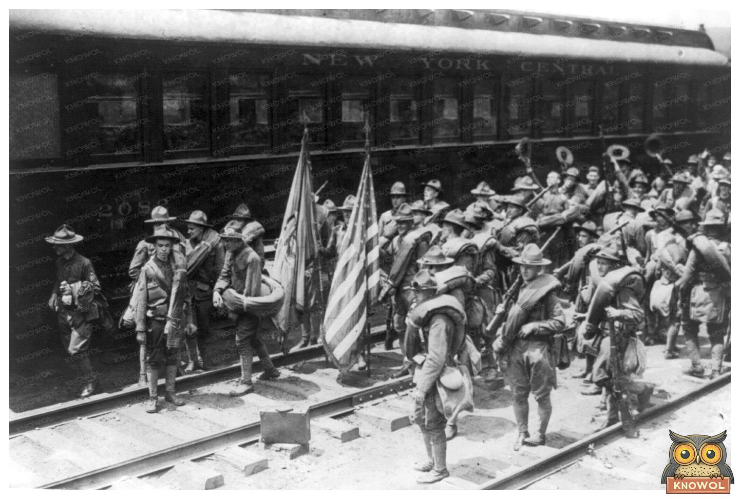 Historic Troops Departing for Texas, 1916