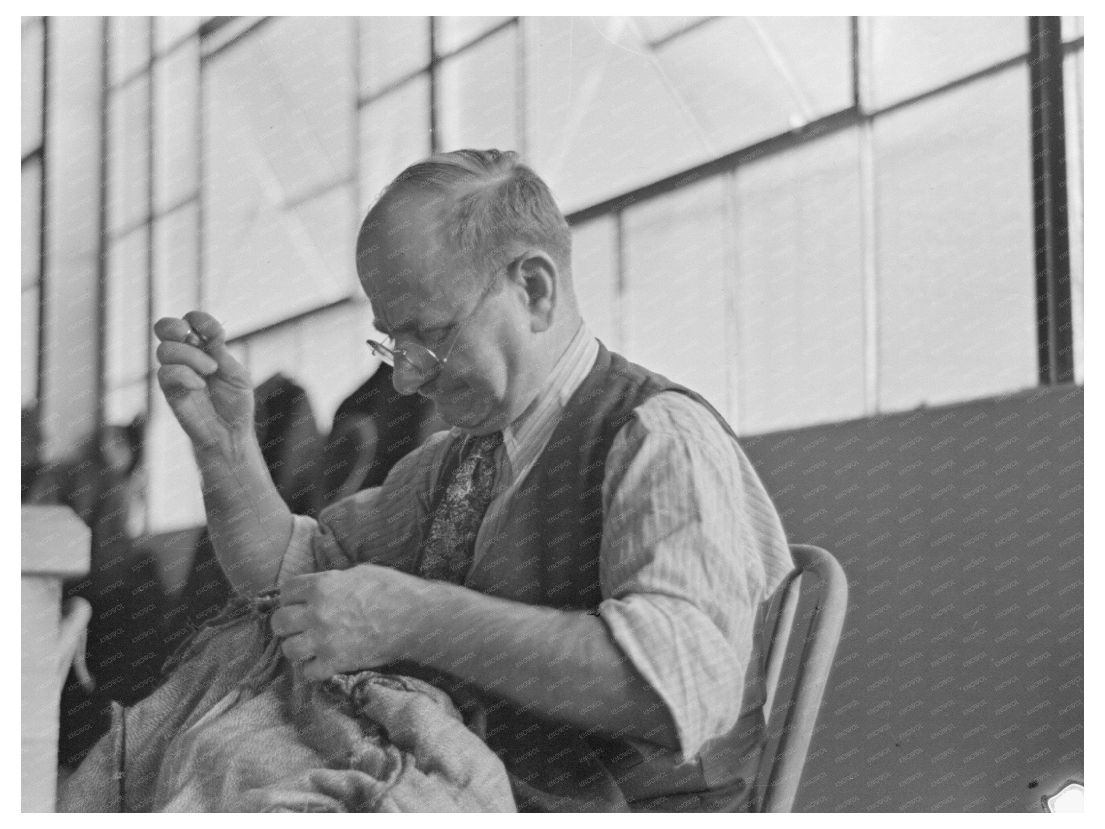 Sam Imber Working as a Tailor in Jersey Homesteads 1936
