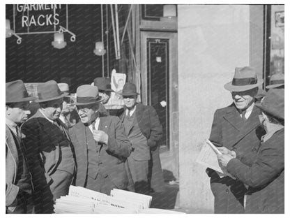 Men at 7th Avenue and 28th Street New York City 1936