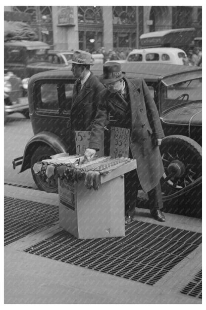 7th Avenue NYC November 1936 Vintage Street Scene