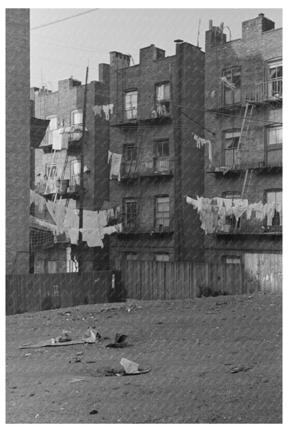 Bronx Apartment Houses through Vacant Lot November 1936