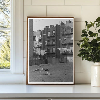 Bronx Apartment Houses through Vacant Lot November 1936