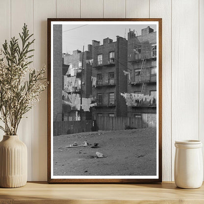 Bronx Apartment Houses through Vacant Lot November 1936