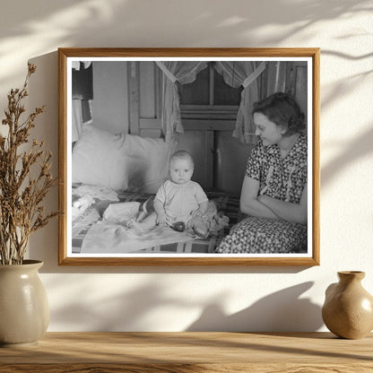 Mrs. Charles Benning and Baby in Shantytown 1936