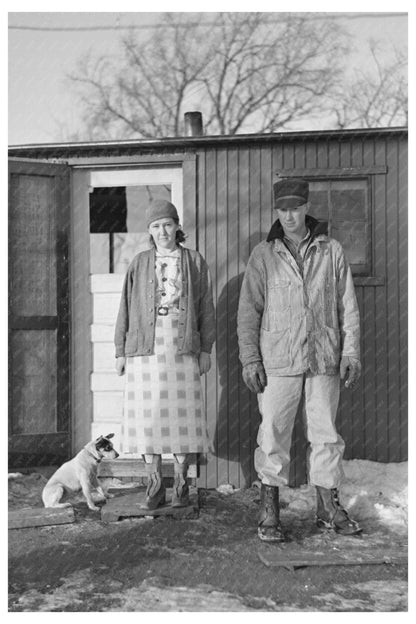 Mr and Mrs Marcus Miller with Dog Spencer Iowa 1936