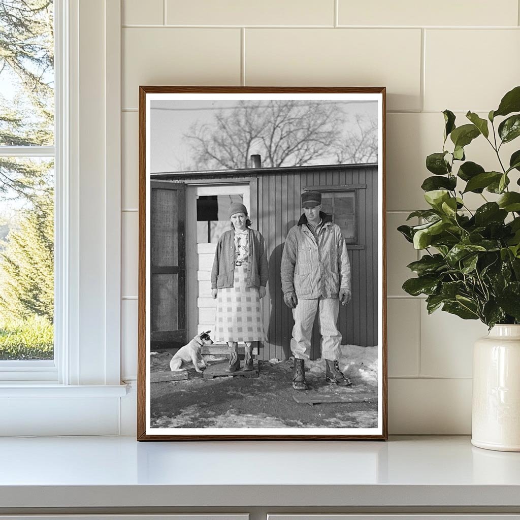 Mr and Mrs Marcus Miller with Dog Spencer Iowa 1936