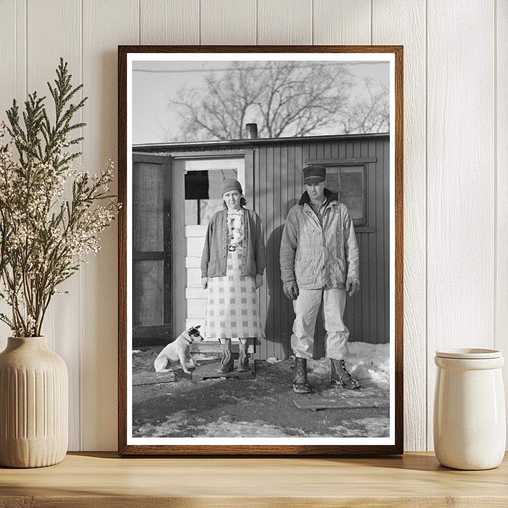 Mr and Mrs Marcus Miller with Dog Spencer Iowa 1936