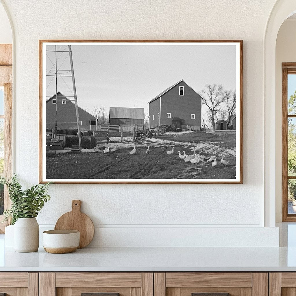 Bert Aldrich Farm in Dickens Iowa December 1936 Image