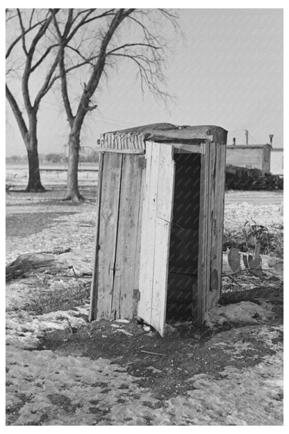 Outhouse in Spencer Iowa Shantytown December 1936