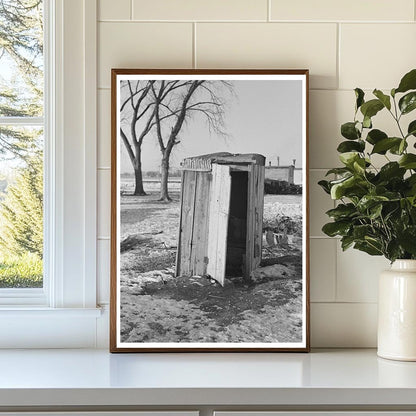 Outhouse in Spencer Iowa Shantytown December 1936