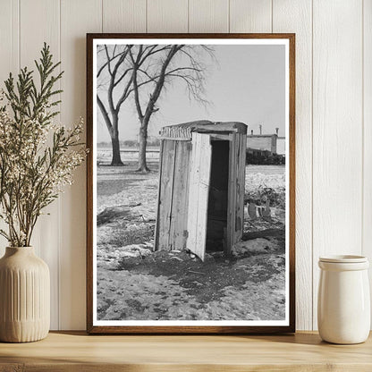 Outhouse in Spencer Iowa Shantytown December 1936