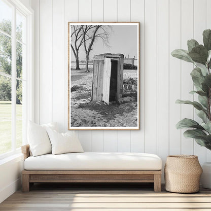 Outhouse in Spencer Iowa Shantytown December 1936