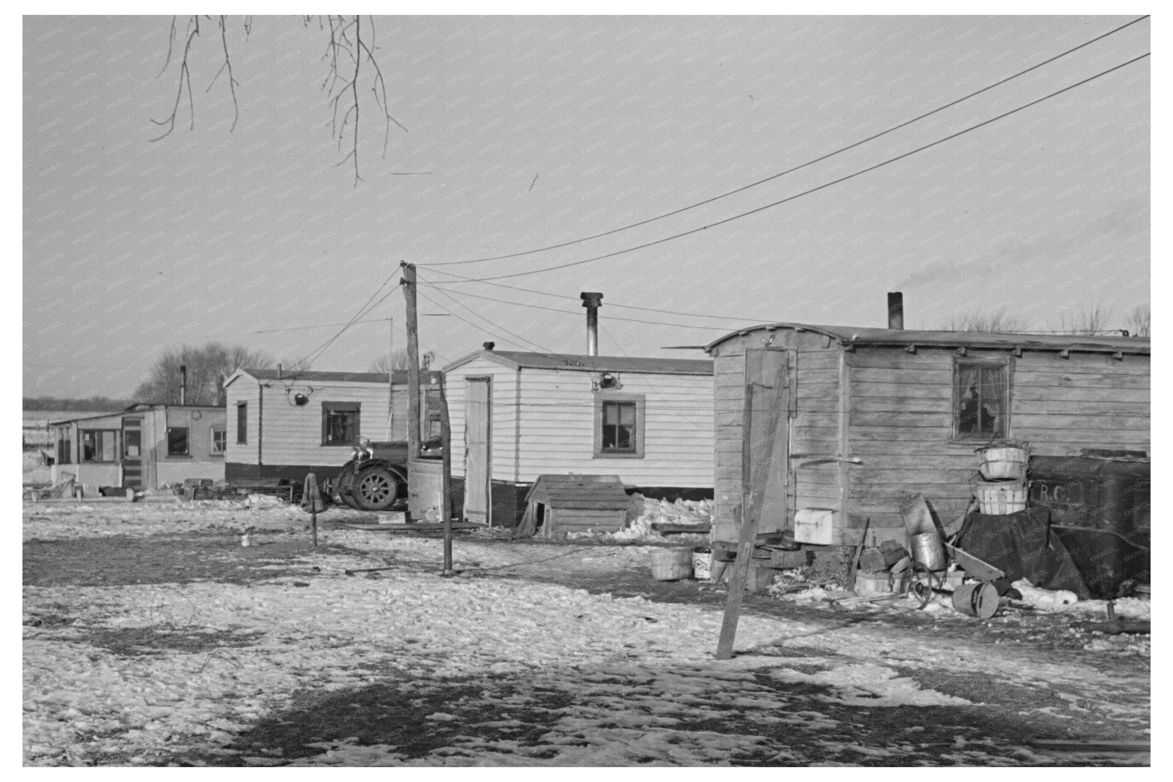 Shantytown Community in Spencer Iowa December 1936