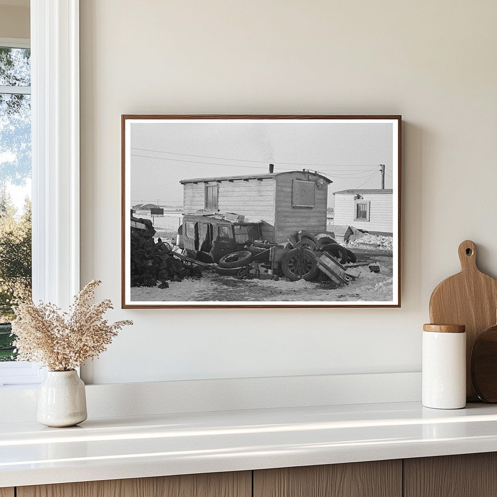 Backyard of Shack in Spencer Iowa December 1936