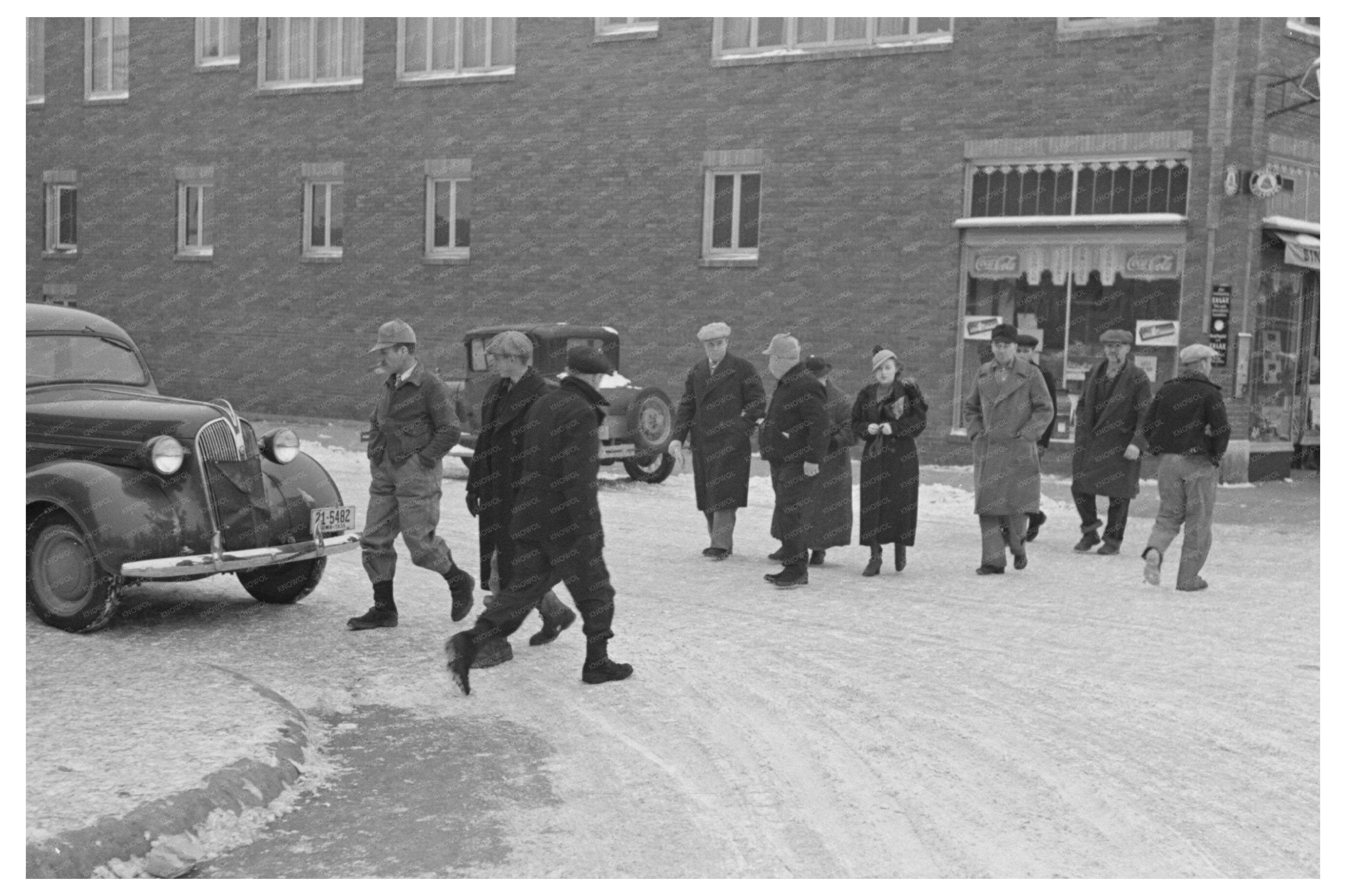 Farmers in Estherville Iowa December 1936 Vintage Image