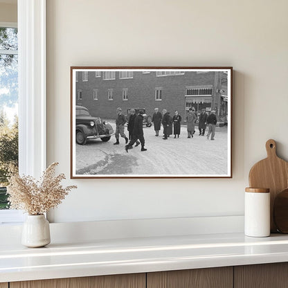 Farmers in Estherville Iowa December 1936 Vintage Image