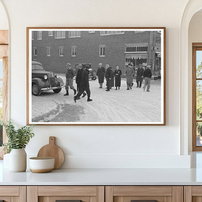 Farmers in Estherville Iowa December 1936 Vintage Image