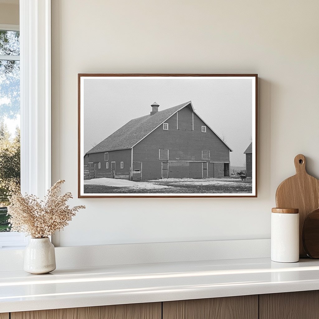 Barn on Russell Natterstad Farm Estherville Iowa 1936