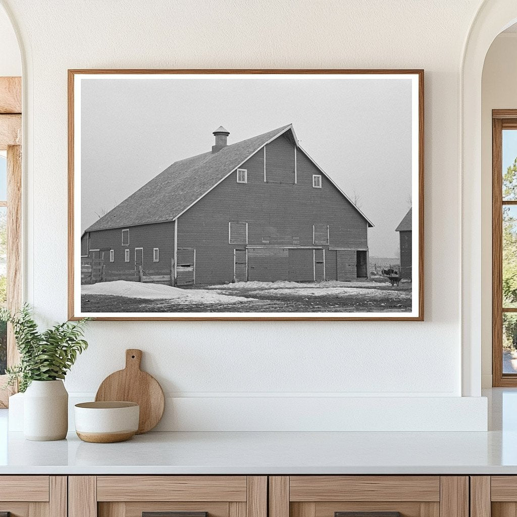 Barn on Russell Natterstad Farm Estherville Iowa 1936